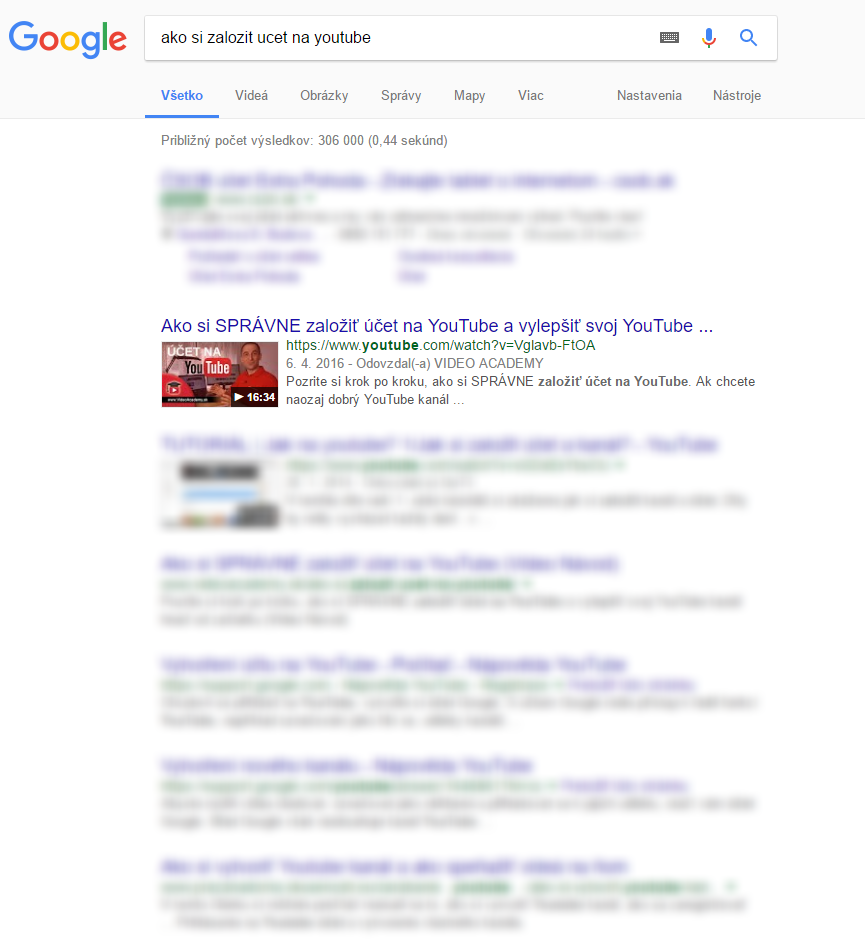 Google - Ako si zalozit ucet na youtube
